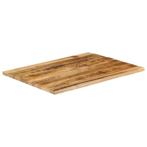 Dessus de table 100x80x2,5 cm bord vivant bois massif manguier - Photo n°2; ?>