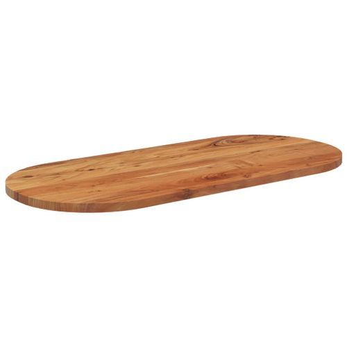 Dessus de table 110x50x2,5 cm ovale bois massif d'acacia - Photo n°3; ?>