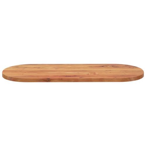 Dessus de table 120x50x2,5 cm ovale bois massif d'acacia - Photo n°3; ?>