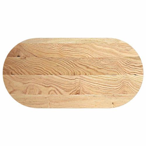 Dessus de table 120x60x2 cm bois de chêne massif ovale - Photo n°2; ?>