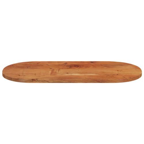 Dessus de table 120x60x3,8 cm ovale bois massif d'acacia - Photo n°3; ?>