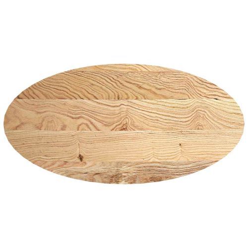 Dessus de table 120x60x4 cm bois de chêne massif ovale - Photo n°2; ?>