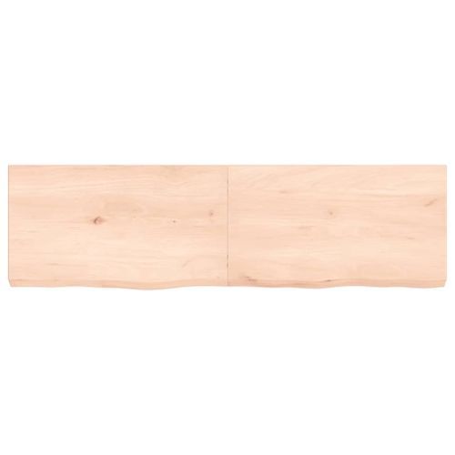 Dessus de table 140x40x6 cm bois de chêne massif non traité - Photo n°3; ?>