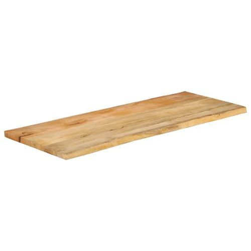 Dessus de table 140x60x2,5 cm bord vivant bois massif manguier - Photo n°2; ?>