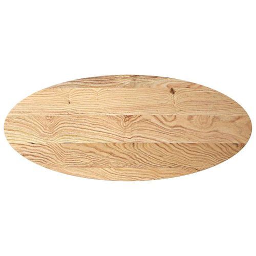 Dessus de table 140x60x2 cm bois de chêne massif ovale - Photo n°2; ?>