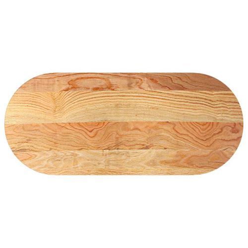 Dessus de table 140x60x2 cm bois de chêne massif ovale - Photo n°2; ?>