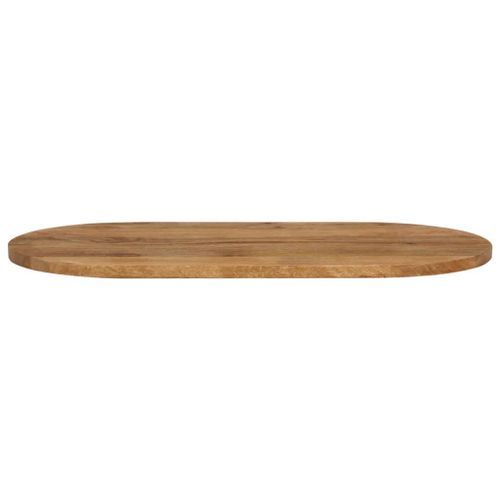 Dessus de table 140x60x3,8 cm ovale bois massif de manguier - Photo n°3; ?>