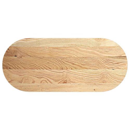 Dessus de table 140x60x4 cm bois de chêne massif ovale - Photo n°2; ?>