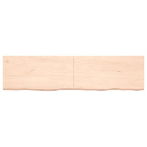 Dessus de table 160x40x(2-6) cm bois de chêne massif non traité - Photo n°3; ?>