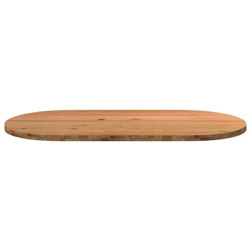 Dessus de table 180x90x4 cm bois de chêne massif ovale - Photo n°3; ?>