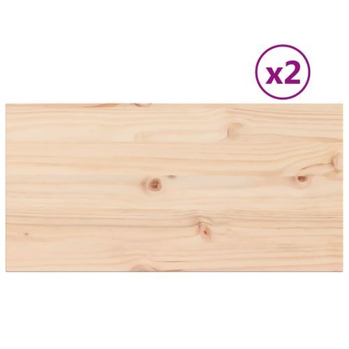 Dessus de table 2 pcs 80x40x1,7cm rectangulaire bois pin massif - Photo n°2; ?>