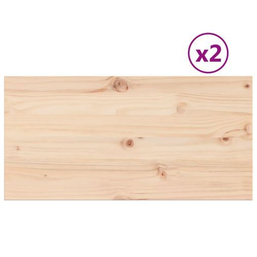 Dessus de table 2 pcs 90x45x1,7cm rectangulaire bois pin massif - Photo n°2; ?>