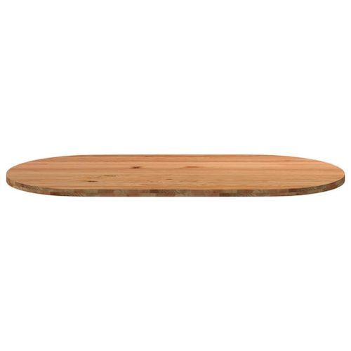 Dessus de table 200x100x4 cm bois de chêne massif ovale - Photo n°3; ?>