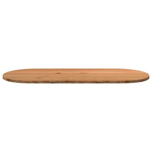 Dessus de table 240x100x4 cm bois de chêne massif ovale - Photo n°3; ?>