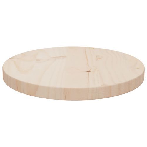 Dessus de table Ø30x2,5 cm Bois de pin massif - Photo n°2; ?>