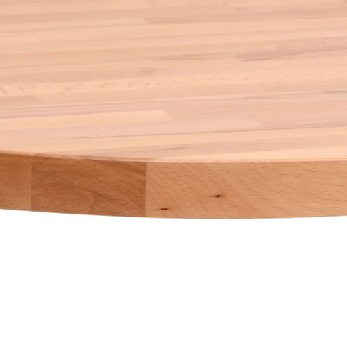 Dessus de table Ø30x4 cm rond bois massif de hêtre - Photo n°3; ?>