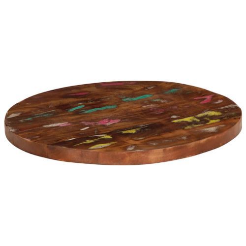 Dessus de table Ø 40x1,5 cm rond bois massif de récupération - Photo n°2; ?>