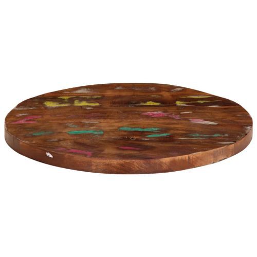 Dessus de table Ø 40x1,5 cm rond bois massif de récupération - Photo n°3; ?>