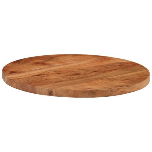 Dessus de table Ø40x2,5 cm rond bois massif d'acacia - Photo n°3; ?>