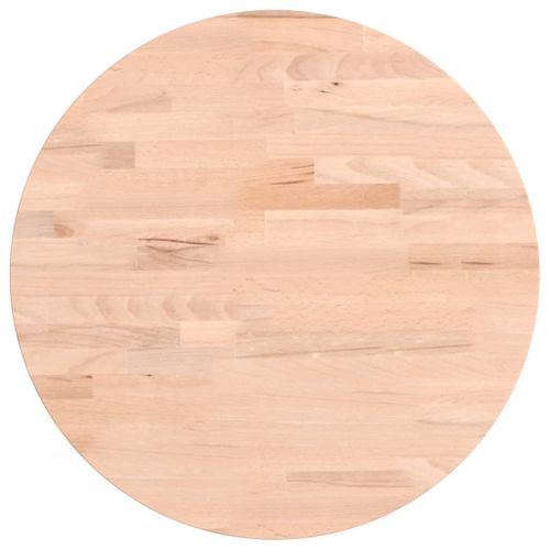 Dessus de table Ø40x2,5 cm rond bois massif de hêtre - Photo n°2; ?>