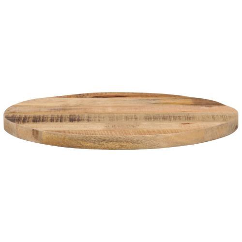 Dessus de table Ø 40x2,5 cm rond bois massif de manguier brut - Photo n°3; ?>