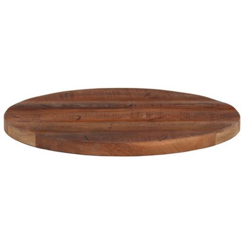 Dessus de table Ø 40x3,8 cm rond bois massif de récupération - Photo n°3; ?>