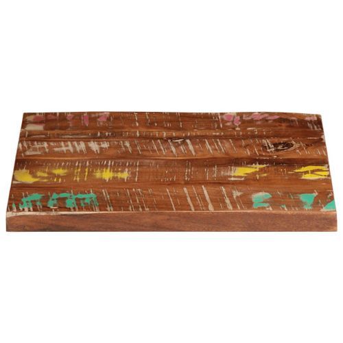 Dessus de table 40x40x2,5 cm carré bois massif récupéré - Photo n°3; ?>