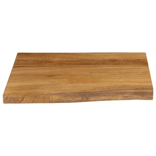 Dessus de table 40x40x3,8 cm bord vivant bois massif manguier - Photo n°3; ?>