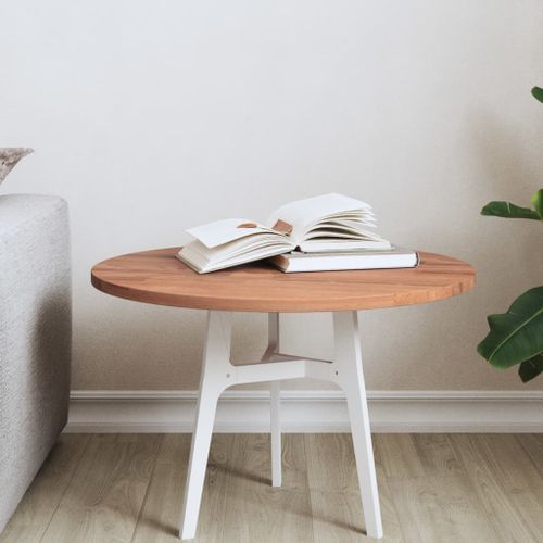 Dessus de table Ø50x1,5 cm rond bois massif de hêtre - Photo n°2; ?>