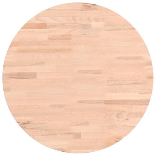 Dessus de table Ø50x1,5 cm rond bois massif de hêtre - Photo n°2; ?>