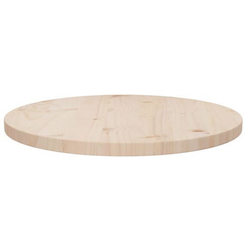 Dessus de table Ø50x2,5 cm Bois de pin massif - Photo n°2; ?>