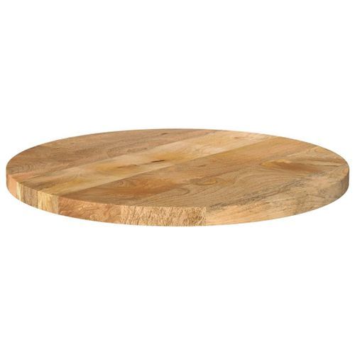 Dessus de table Ø 50x2,5 cm rond bois de manguier massif - Photo n°2; ?>