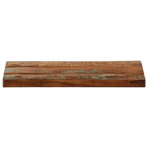 Dessus de table 50x20x2,5 cm rectangulaire bois massif récupéré - Photo n°3; ?>