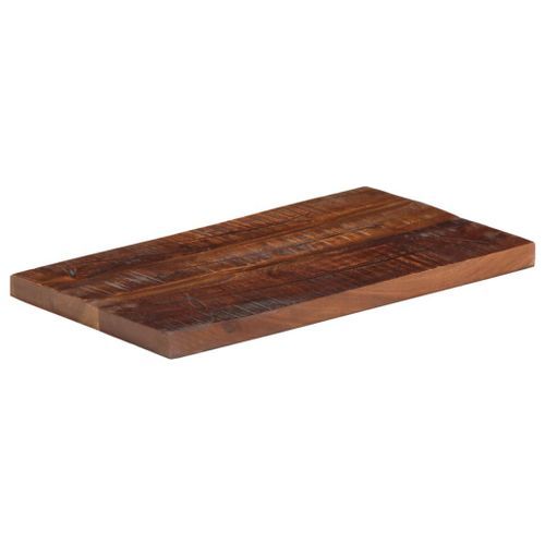 Dessus de table 50x20x2,5 cm rectangulaire bois massif récupéré - Photo n°2; ?>