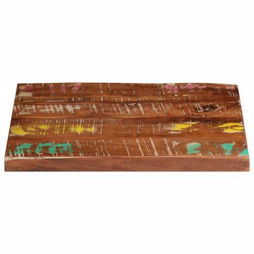 Dessus de table 50x50x2,5 cm carré bois massif récupéré - Photo n°3; ?>