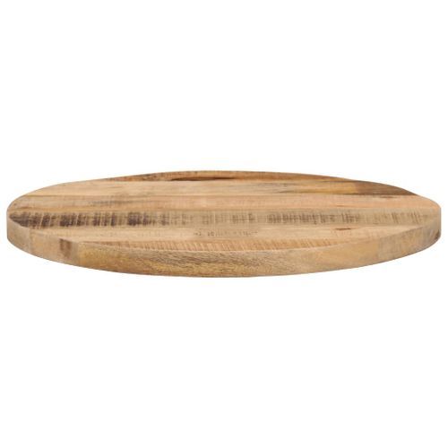 Dessus de table Ø 60x1,5 cm rond bois massif de manguier brut - Photo n°3; ?>