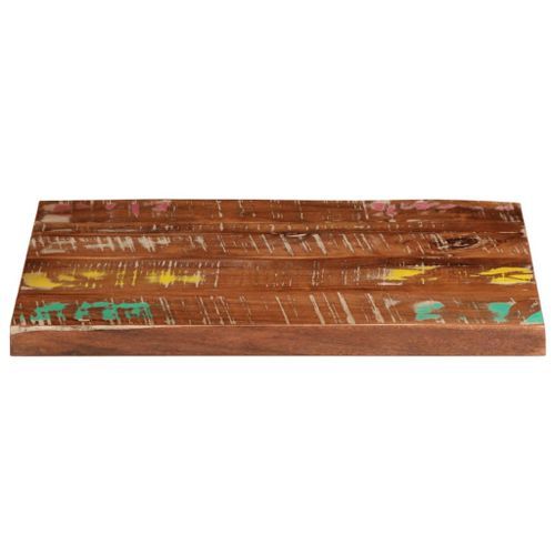 Dessus de table 60x50x2,5 cm rectangulaire bois massif récupéré - Photo n°3; ?>