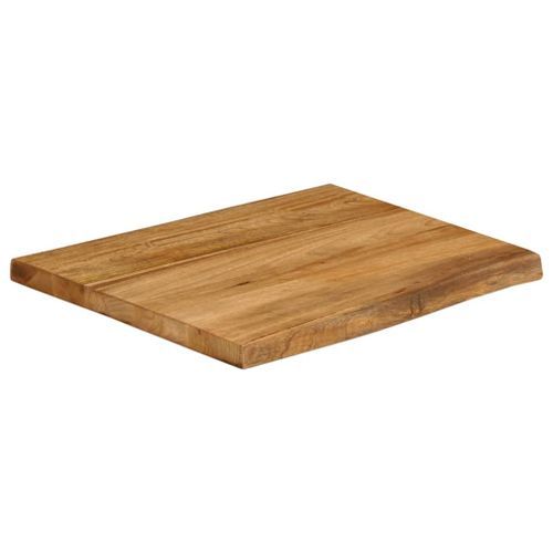 Dessus de table 60x60x2,5 cm bord vivant bois massif manguier - Photo n°2; ?>