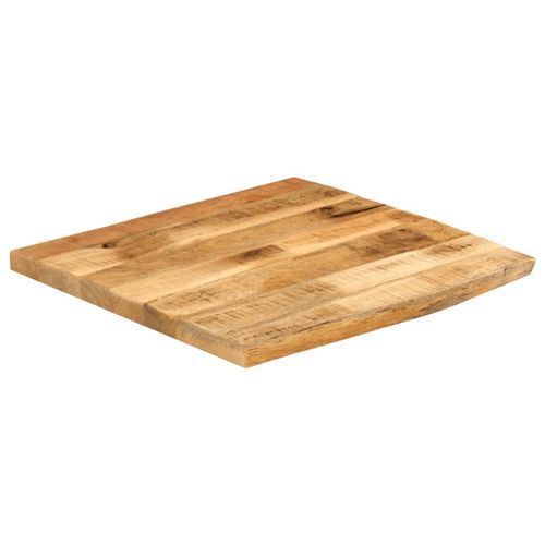 Dessus de table 60x60x3,8 cm bord vivant bois massif manguier - Photo n°2; ?>