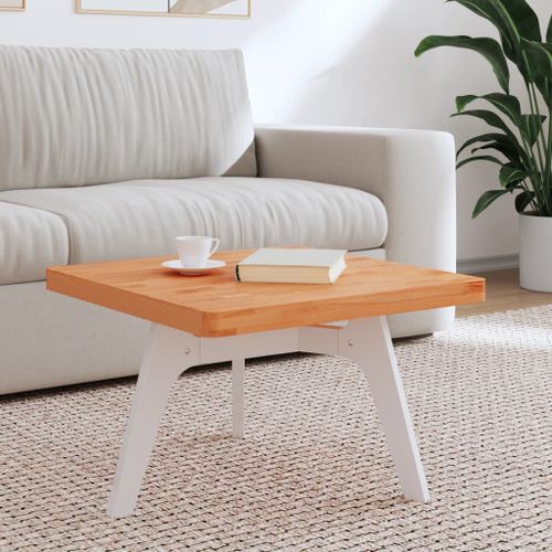 Dessus de table 60x60x4 cm carré bois massif de hêtre - Photo n°3; ?>