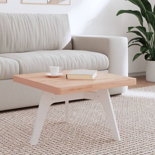 Dessus de table 60x60x4 cm carré bois massif de hêtre - Photo n°3; ?>