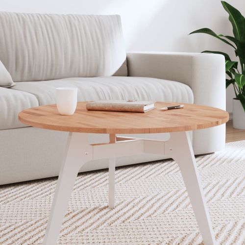 Dessus de table Ø70x1,5 cm rond bois massif de hêtre - Photo n°2; ?>