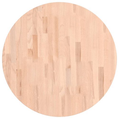 Dessus de table Ø70x1,5 cm rond bois massif de hêtre - Photo n°2; ?>