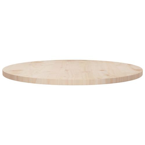 Dessus de table Ø70x2,5 cm Bois de pin massif - Photo n°2; ?>