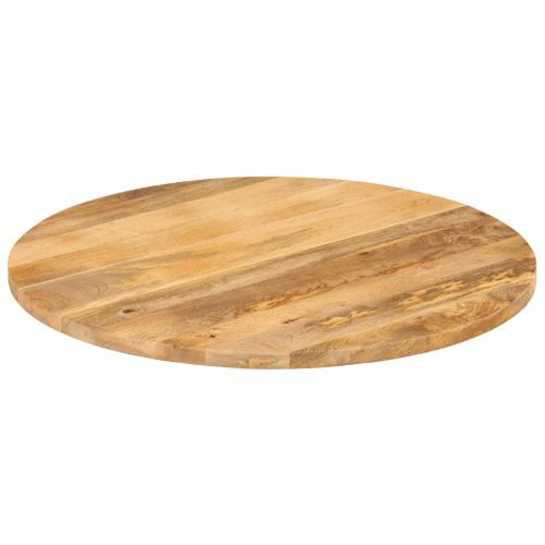 Dessus de table Ø 70x2,5 cm rond bois de manguier massif - Photo n°2; ?>