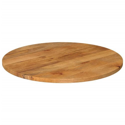 Dessus de table Ø 70x2,5 cm rond bois de manguier massif - Photo n°2; ?>