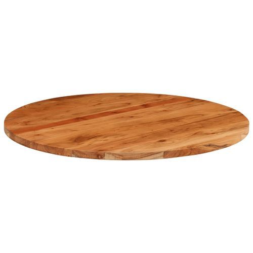 Dessus de table Ø70x2,5 cm rond bois massif d'acacia - Photo n°3; ?>