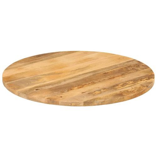 Dessus de table Ø 70x3,8 cm rond bois de manguier massif - Photo n°2; ?>