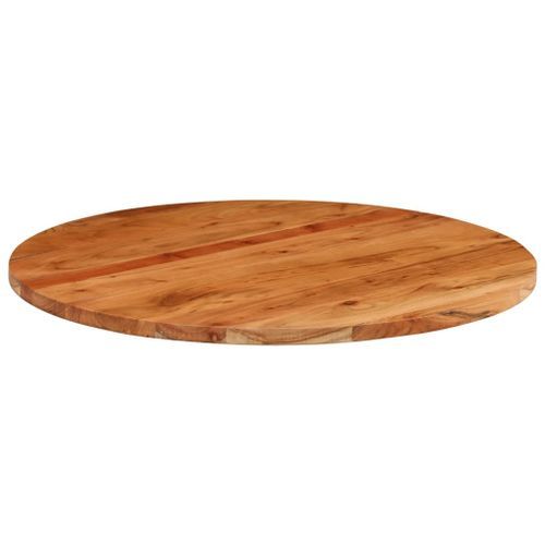 Dessus de table Ø70x3,8 cm rond bois massif d'acacia - Photo n°3; ?>