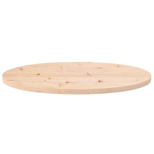 Dessus de table 70x35x2,5 cm bois de pin massif ovale - Photo n°3; ?>